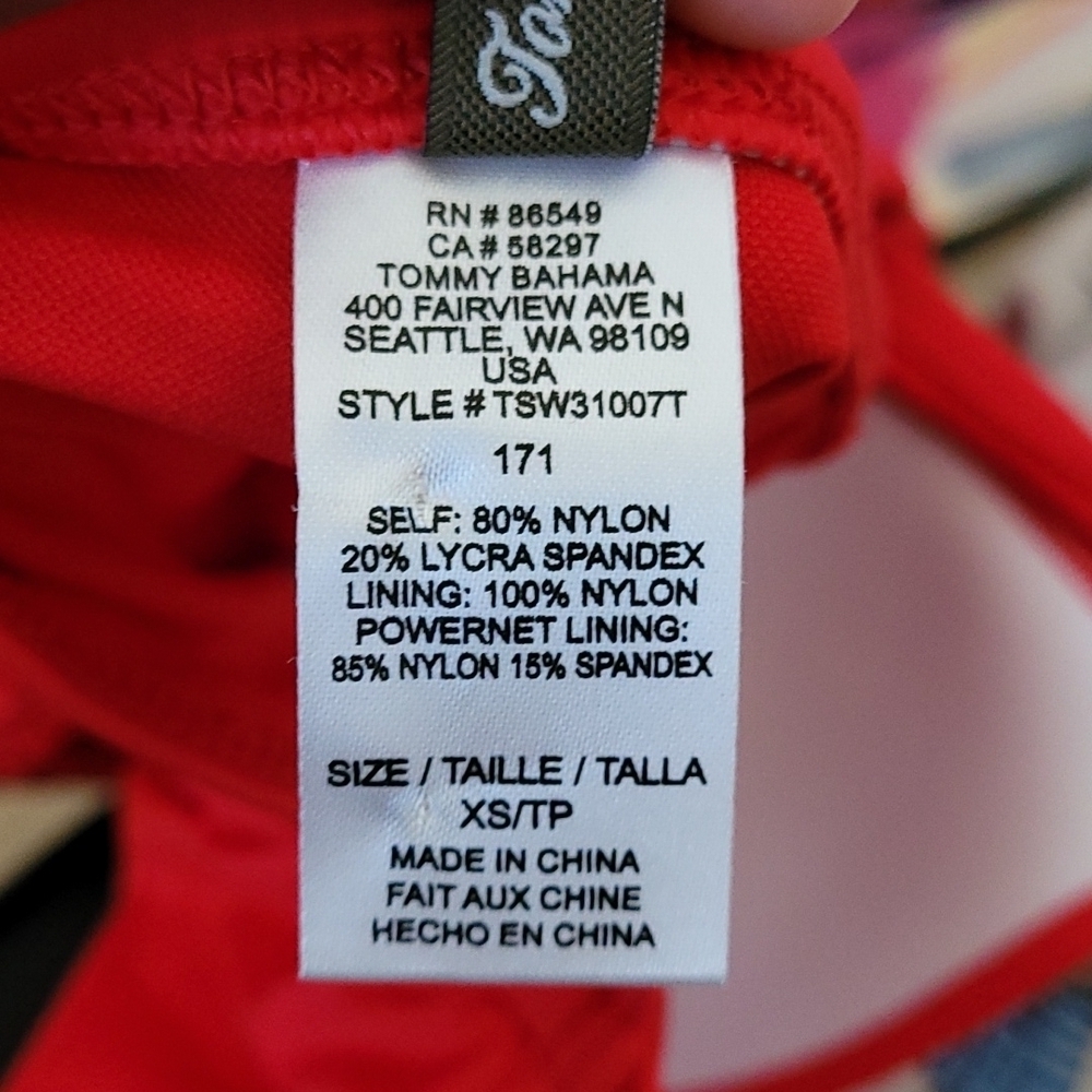 NWT Tommy Bahama Red Tankini Top - Picture 4 of 11